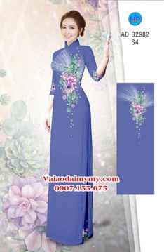 Vải áo dài Hoa in 3D AD B2982 35