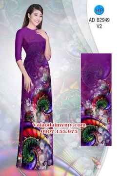 Vải áo dài Hoa ảo 3D lung linh AD B2949 28