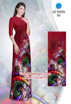 Vải áo dài Hoa ảo 3D lung linh AD B2949 34