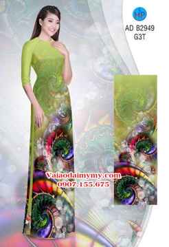 Vải áo dài Hoa ảo 3D lung linh AD B2949 35