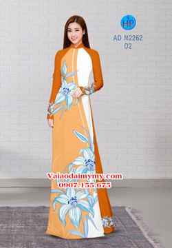 Vải áo dài Hoa lyly đẹp sạng nhẹ nhàng AD N2262 35