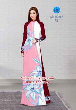 Vải áo dài Hoa lyly đẹp sạng nhẹ nhàng AD N2262 30