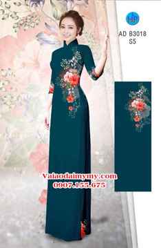 Vải áo dài Duyên nhẹ nhàng với hoa Râm Bụt AD B3018 32
