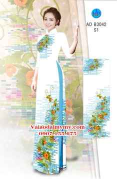 Vải áo dài Hoa in 3D AD B3042 28