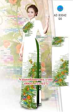 Vải áo dài Hoa in 3D AD B3042 33