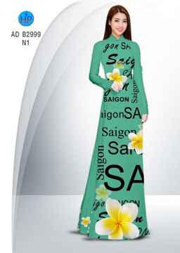 Vải áo dài Sài Gòn và hoa sứ AD B2999 26