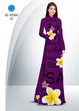Vải áo dài Sài Gòn và hoa sứ AD B2999 31