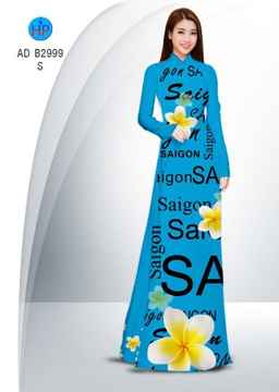 Vải áo dài Sài Gòn và hoa sứ AD B2999 32