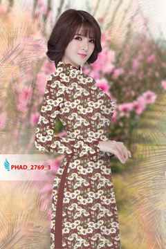 Vải áo dài hoa cúc nhí AD PHAD 2769 4