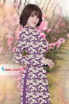 Vải áo dài hoa cúc nhí AD PHAD 2769 5