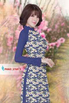 Vải áo dài hoa cúc nhí AD PHAD 2769 6