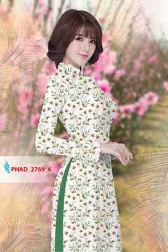Vải áo dài hoa cúc nhí AD PHAD 2769 7