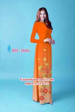 Vải áo dài hoa đẹp AD MTV 3940 4