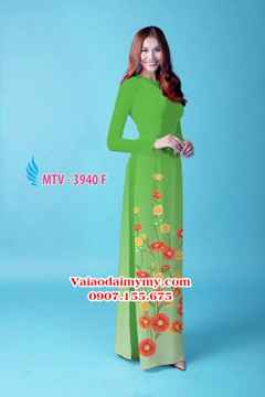 Vải áo dài hoa đẹp AD MTV 3940 8