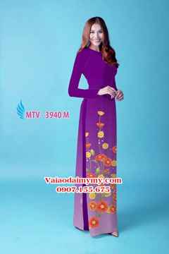 Vải áo dài hoa đẹp AD MTV 3940 12