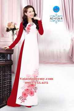 Vải áo dài Hoa hồng AD 4726
