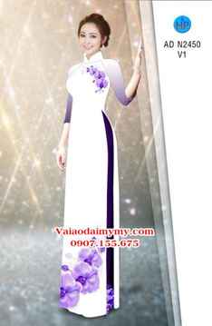 Vải áo dài Hoa Lan Hồ Điệp AD N2450 26