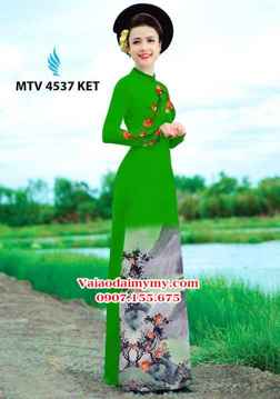 Vải áo dài hoa phượng và phong cảnh AD MTV 4537 26