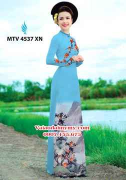 Vải áo dài hoa phượng và phong cảnh AD MTV 4537 28