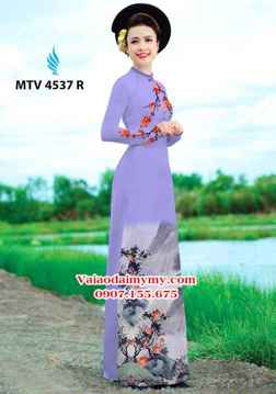Vải áo dài hoa phượng và phong cảnh AD MTV 4537 30
