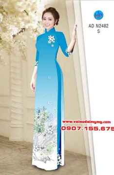 Vải áo dài Hoa xinh nhẹ nhàng AD N2482 35