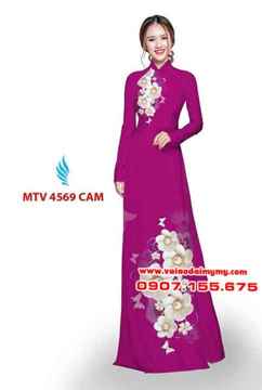 Vải áo dài in hoa đẹp AD MTV 4569 28