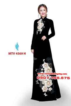 Vải áo dài in hoa đẹp AD MTV 4569 33