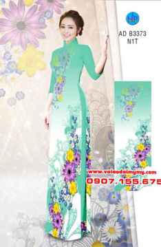 Vải áo dài Hoa in 3D AD B3373 25