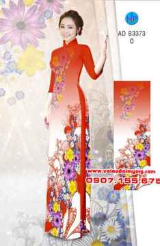 Vải áo dài Hoa in 3D AD B3373 26