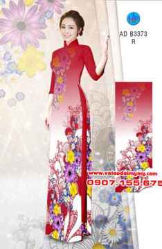 Vải áo dài Hoa in 3D AD B3373 32