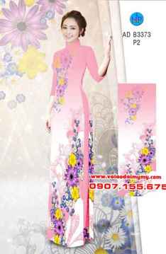 Vải áo dài Hoa in 3D AD B3373 34