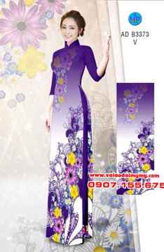 Vải áo dài Hoa in 3D AD B3373 35