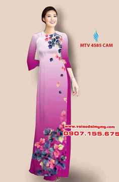 Vải áo dài hoa đẹp đơn giản AD MTV 4585 30