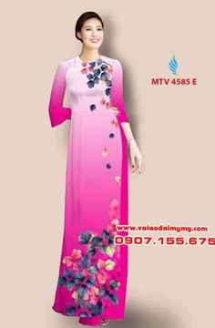 Vải áo dài hoa đẹp đơn giản AD MTV 4585 31