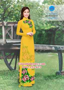 Vải áo dài Hoa in 3D AD N2550