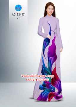 Vải áo dài Hoa ảo 3D AD B3497
