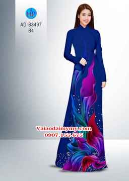 Vải áo dài Hoa ảo 3D AD B3497