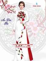 Vải áo dài hoa đẹp AD PHAD 2652