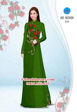 Vải áo dài Hoa hồng AD N2569 30