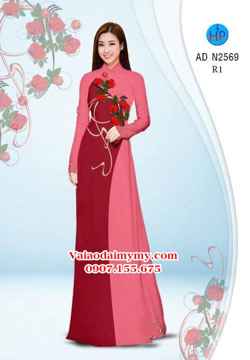 Vải áo dài Hoa hồng AD N2569 34