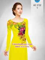 Vải áo dài Hoa in 3D AD 3732