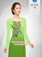 Vải áo dài Hoa in 3D AD 3734