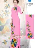 Vải áo dài Hoa in 3D AD B3529