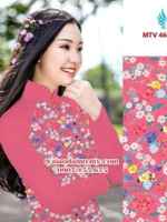 Vải áo dài hoa nhí nguyên áo AD MTV 4616