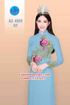 Vải áo dài Hoa Mẫu Đơn AD 4928 34