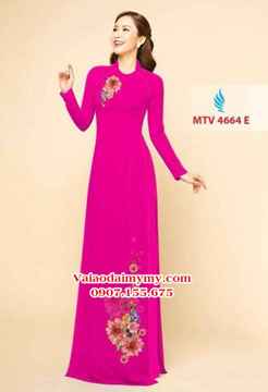 Vải áo dài hoa cúc trên dưới AD MTV 4664 31