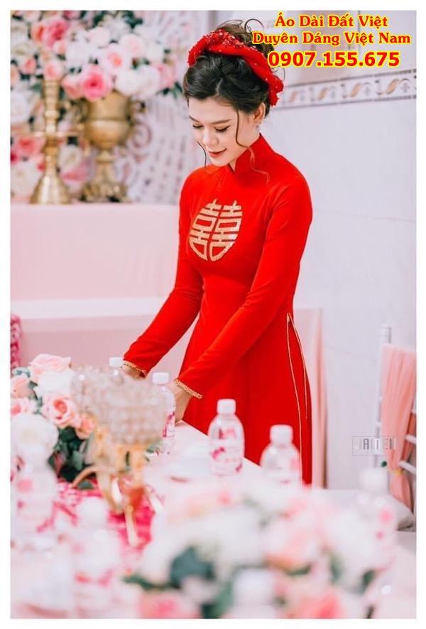 ao dai cuoi mau do sang trong 13