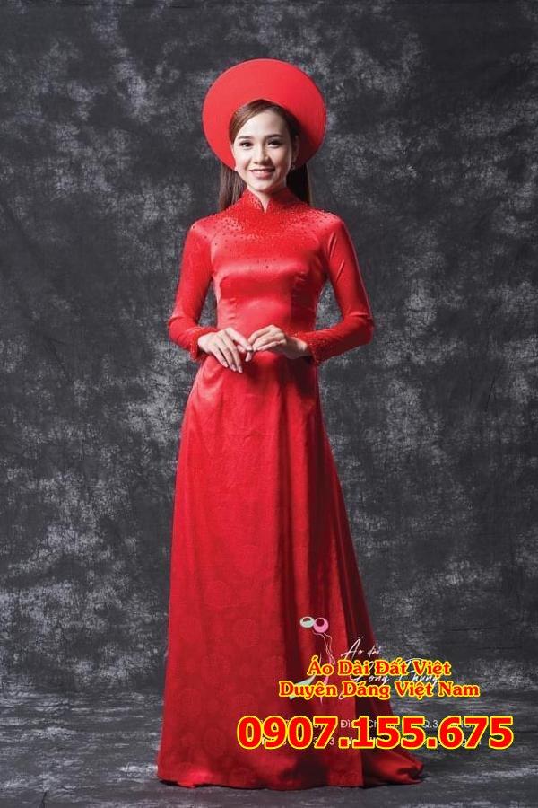 ao dai cuoi mau do sang trong 16