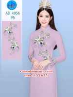 Vải áo dài Hoa in 3D AD 4956