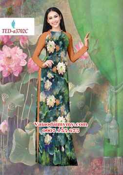 Vải áo dài vườn hoa AD ted a3702 27